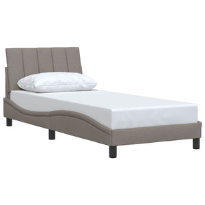 Bettgestell Taupe 90x200 cm Stoff