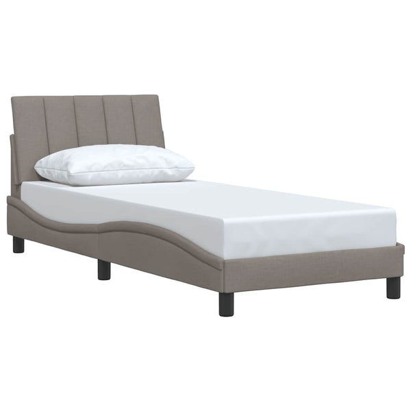 Bettgestell Taupe 90x200 cm Stoff