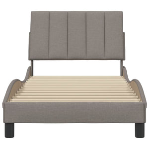 Bettgestell Taupe 90x200 cm Stoff
