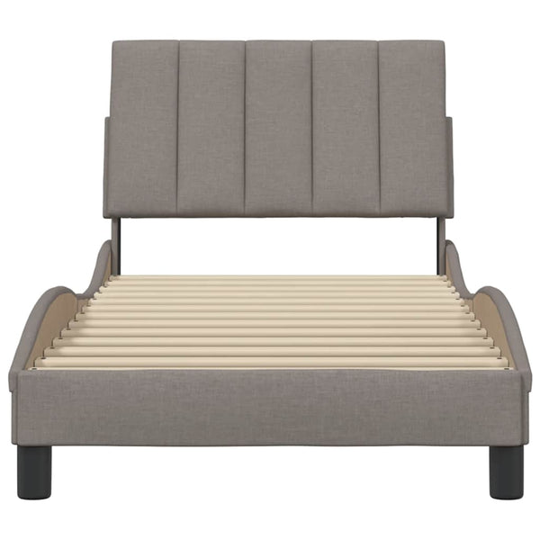 Bettgestell Taupe 90x200 cm Stoff