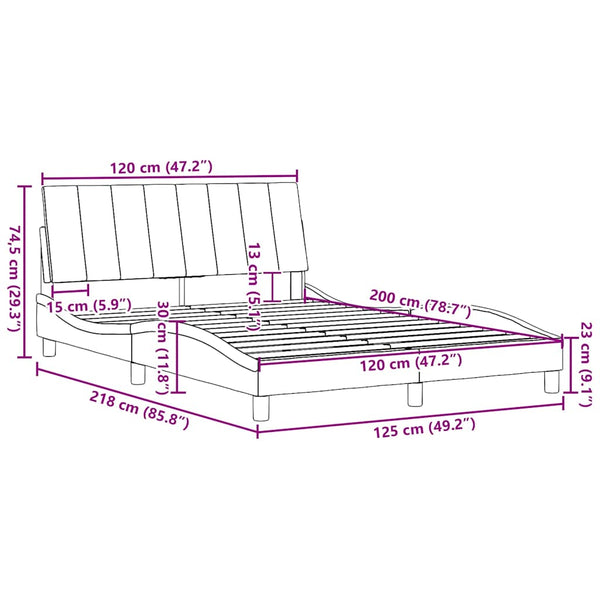 Bettgestell Hanko Schwarz 120x200 cm