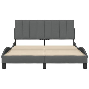 Bettgestell Hanko Dunkelgrau 140x190 cm