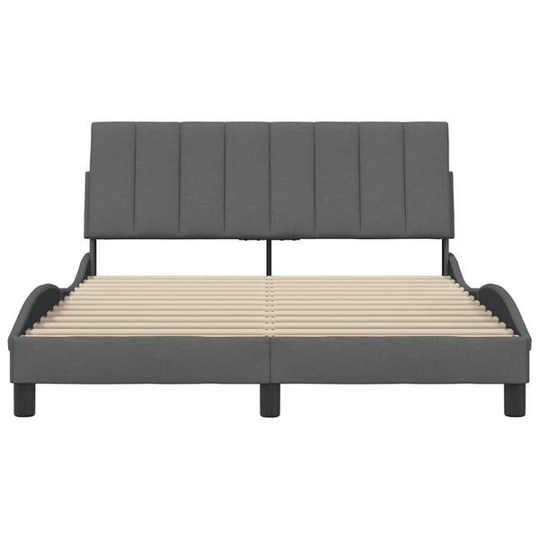 Bettgestell Hanko Dunkelgrau 140x190 cm