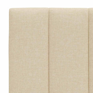 Bettgestell Creme 140x190 cm Stoff