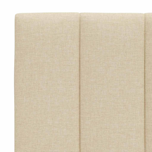 Bettgestell Creme 140x190 cm Stoff
