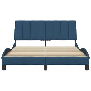 Bettgestell Blau 140x190 cm Stoff