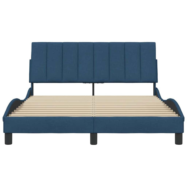 Bettgestell Blau 140x190 cm Stoff
