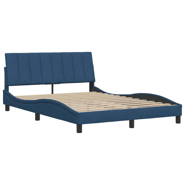 Bettgestell Blau 140x190 cm Stoff