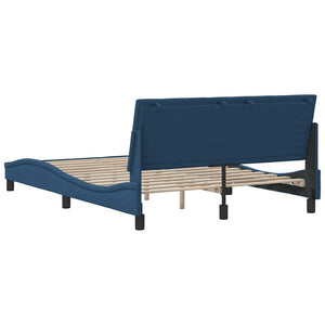 Bettgestell Blau 140x190 cm Stoff