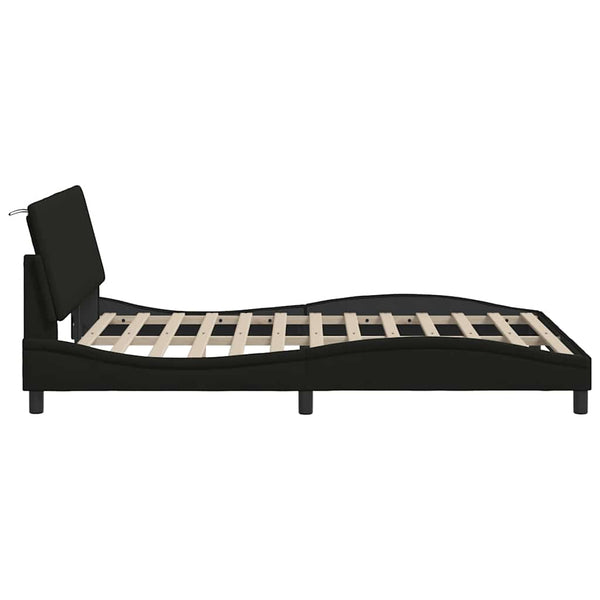 Bettgestell Hanko Schwarz 140x200 cm