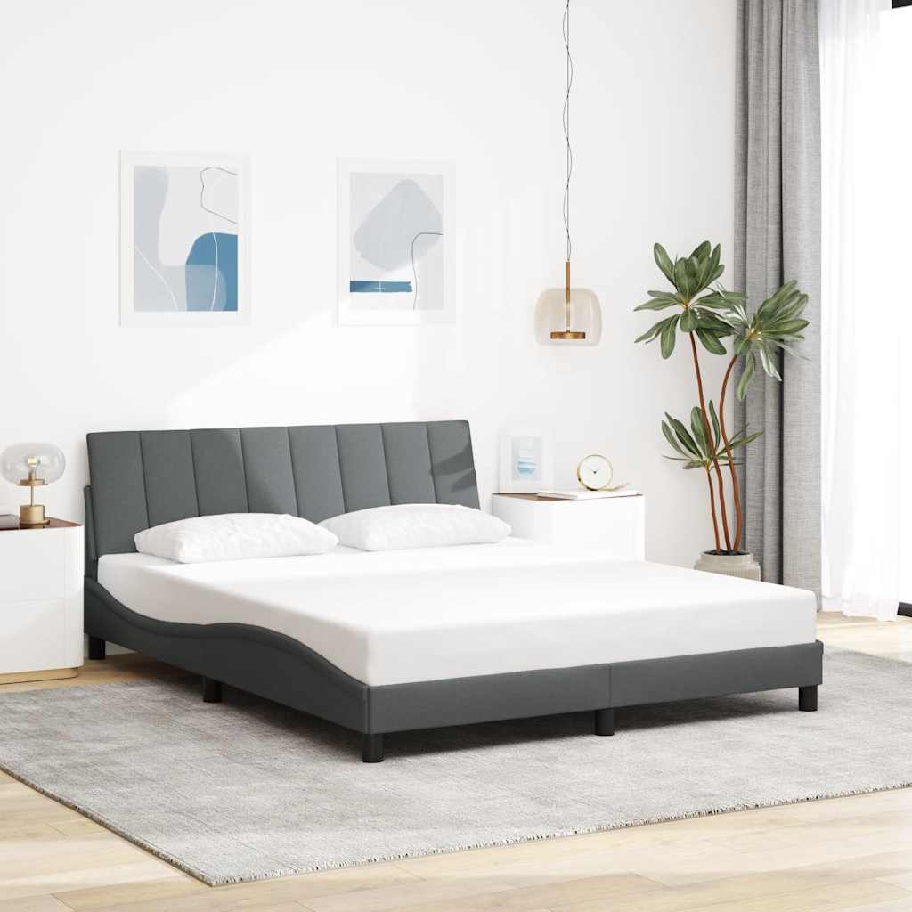 Bettgestell Hanko Dunkelgrau 160x200 cm