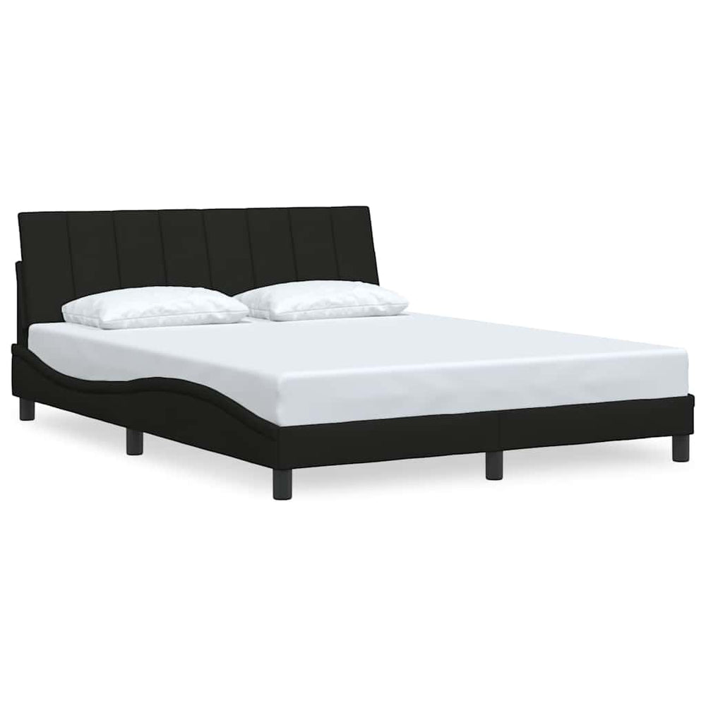 Bettgestell ohne Matratze "Hanko" Schwarz 160x200 cm Stoff