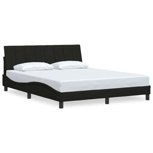 Bettgestell ohne Matratze "Hanko" Schwarz 160x200 cm Stoff