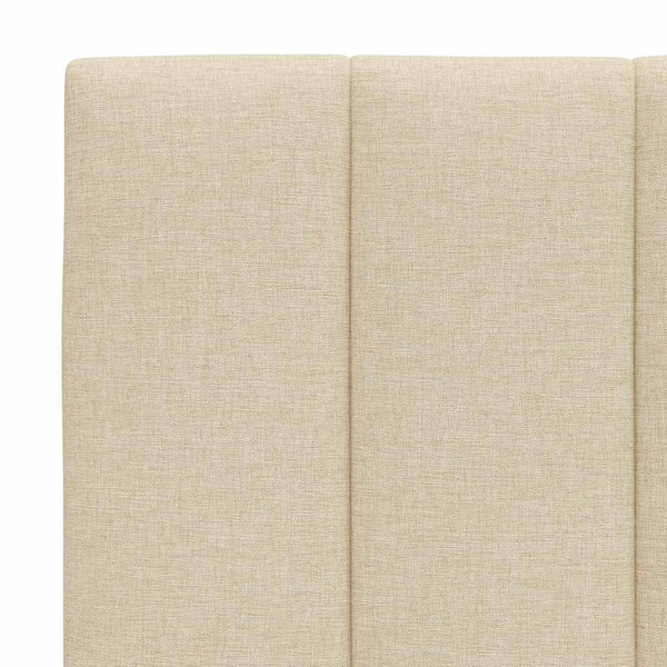 Bettgestell Creme 160x200 cm Stoff