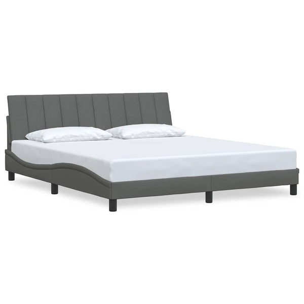Bettgestell Dunkelgrau 180x200 cm Stoff