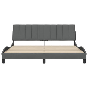 Bettgestell Dunkelgrau 180x200 cm Stoff