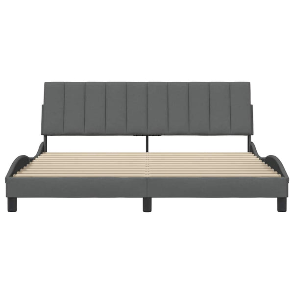 Bettgestell Dunkelgrau 180x200 cm Stoff