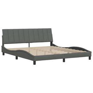 Bettgestell Dunkelgrau 180x200 cm Stoff