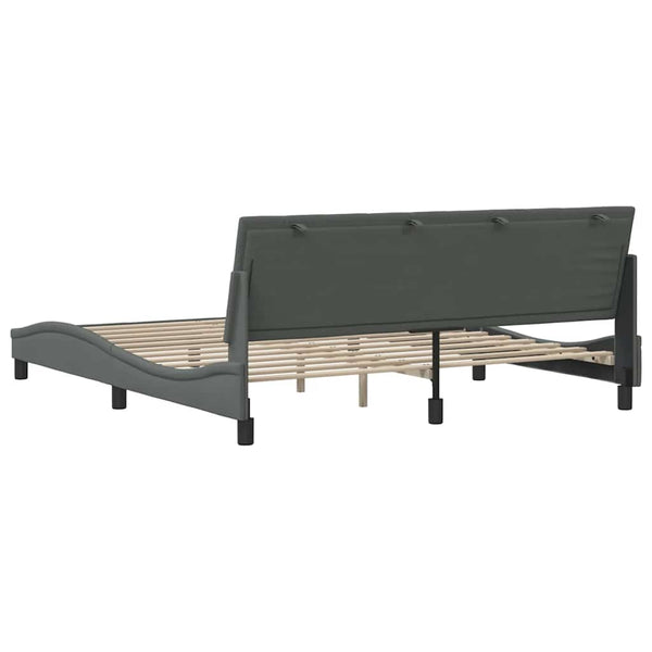 Bettgestell Dunkelgrau 180x200 cm Stoff