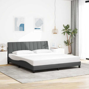 Bettgestell Dunkelgrau 180x200 cm Stoff