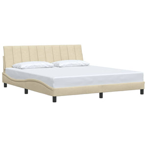 Bettgestell Stoff Creme 180x200 cm