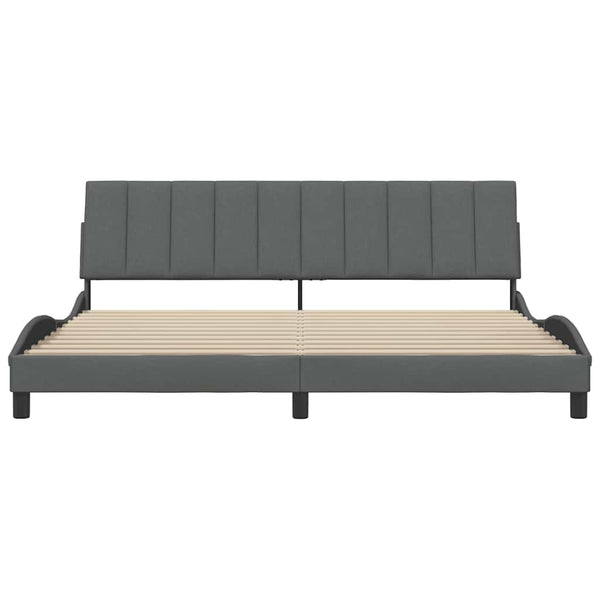 Bettgestell Hanko Dunkelgrau 200x200 cm