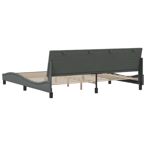 Bettgestell Hanko Dunkelgrau 200x200 cm