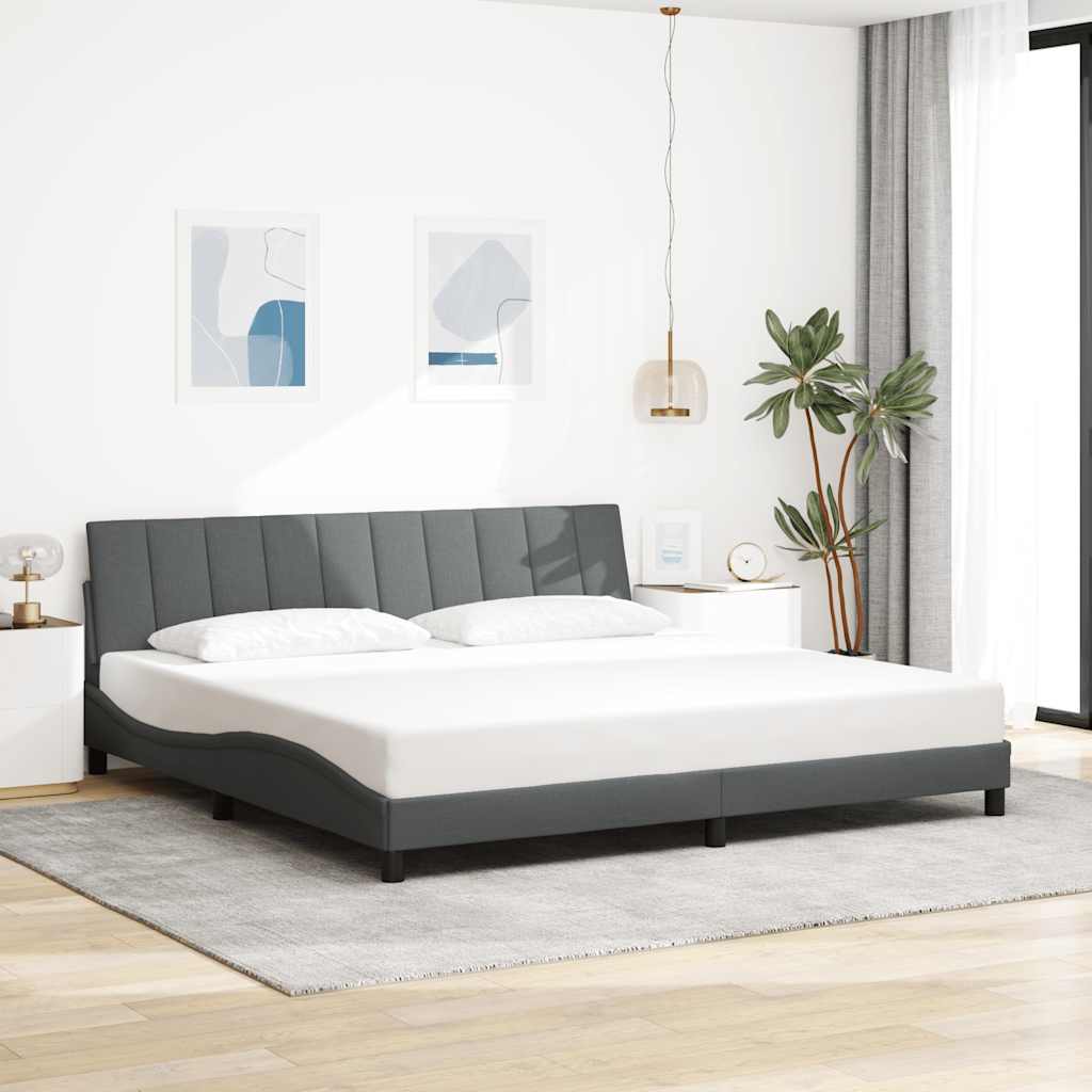 Bettgestell Hanko Dunkelgrau 200x200 cm