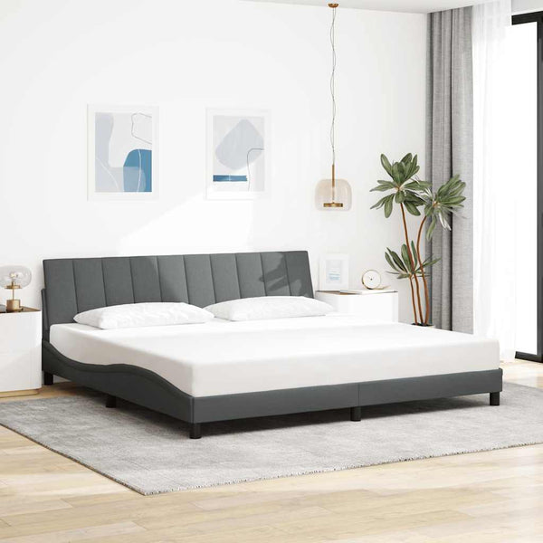 Bettgestell Hanko Dunkelgrau 200x200 cm