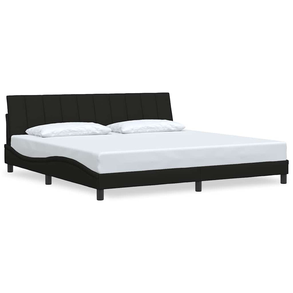 vidaXL Bed Frame without Mattress "Hanko" Black 200x200 cm Fabric