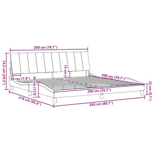 Bettgestell Hanko Schwarz 200x200 cm