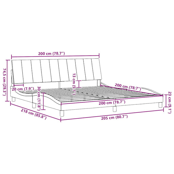 Bettgestell Hanko Schwarz 200x200 cm