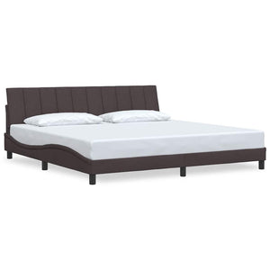 Bettgestell Dunkelbraun 200x200 cm Stoff