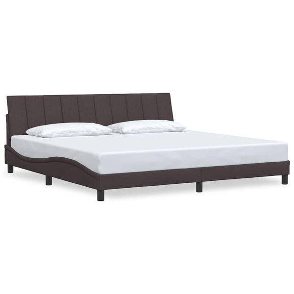 Bettgestell Dunkelbraun 200x200 cm Stoff
