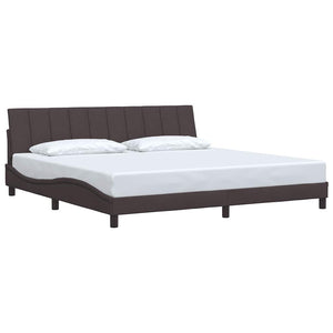 Bettgestell Dunkelbraun 200x200 cm Stoff