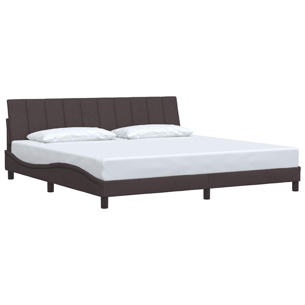 Bettgestell Dunkelbraun 200x200 cm Stoff
