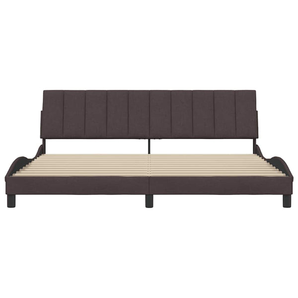 Bettgestell Dunkelbraun 200x200 cm Stoff