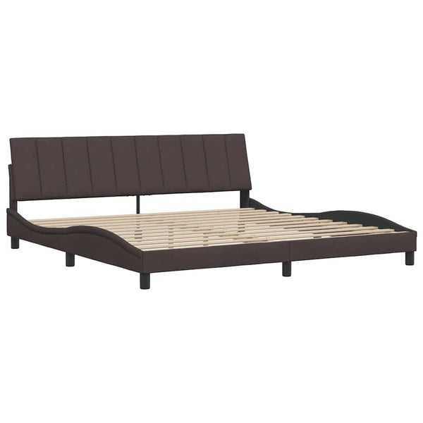 Bettgestell Dunkelbraun 200x200 cm Stoff