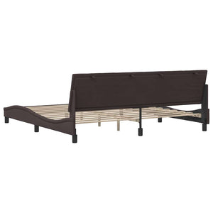 Bettgestell Dunkelbraun 200x200 cm Stoff