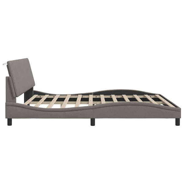 Bettgestell Hanko Taupe 200x200 cm