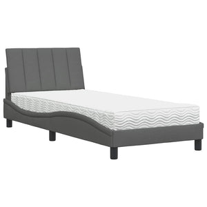 Bett mit Matratze Hanko Dunkelgrau 80x200 cm