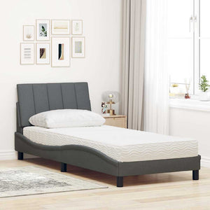 Bett mit Matratze Hanko Dunkelgrau 80x200 cm