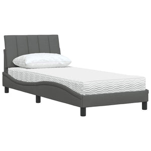 Bett mit Matratze Hanko Dunkelgrau 80x200 cm