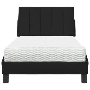 Bett mit Matratze Hanko Schwarz 80x200 cm