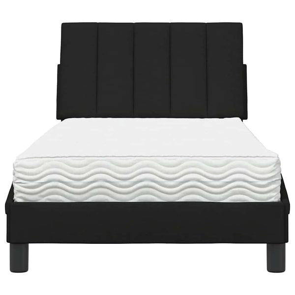 Bett mit Matratze Hanko Schwarz 80x200 cm