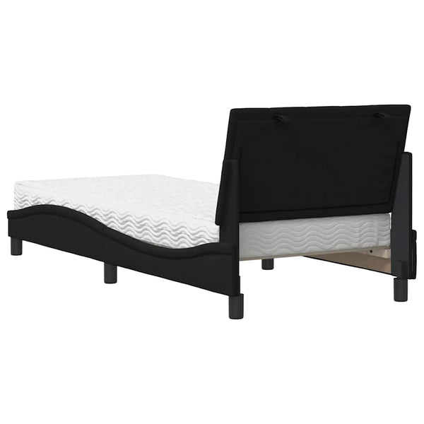 Bett mit Matratze Hanko Schwarz 80x200 cm