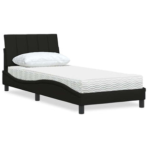 Bett mit Matratze Hanko Schwarz 80x200 cm
