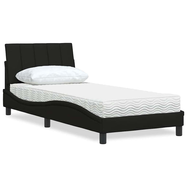 Bett mit Matratze Hanko Schwarz 80x200 cm