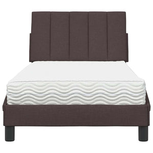 Bett mit Matratze Dunkelbraun 80x200 cm