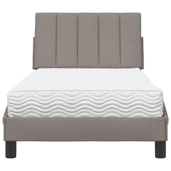 Bett mit Matratze Hanko Taupe 80x200 cm